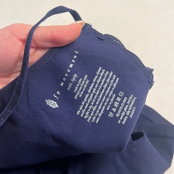 Free People Strappy Back Tighten Up Tank Navy - Picture 5 of 5